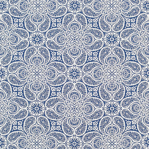 Paisley Connections Navy by Carole Fabric