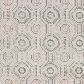 Stone Path Blush by Carole Designer Fabric Summer Garden 85% Cotton, 15% Linen USA Passes 60,000 Double Rubs Wyzenbeek Horizontal: 13 1/2" and Vertical: 13 1/2" 56" - Swanky Fabrics -