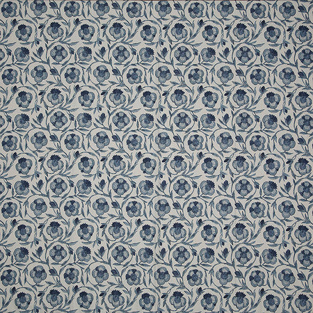 Playing Field Blue by Carole Fabric Blue Crush 50% Cotton, 35% Viscose, 15% Linen India  10 1/4" V, 11" H 55""  - Fabric Carolina -