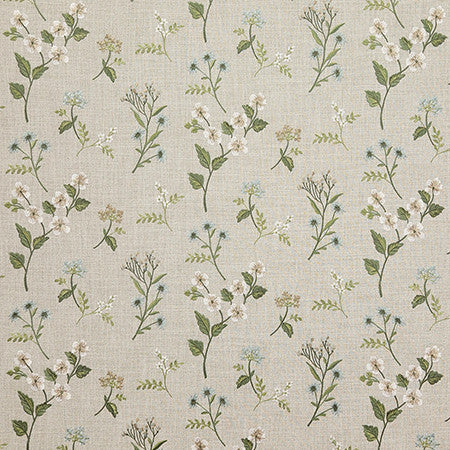 Festival Of Blooms Serenity by Carole Fabric Evergreen Base: 100% Polyester. Embr: 100% Polyester India  12 1/2" V, 13 1/4" H HD 51"  - Fabric Carolina -