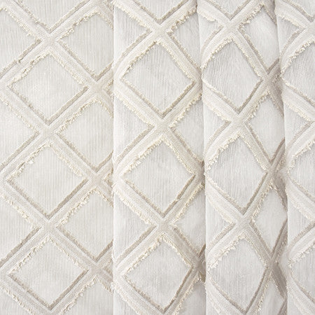 Stay True Natural by Carole Fabric Sheer Luxury 89% Polyester, 11% Cotton INDIA  3 1/2" V, 3 3/8" H 122"  - Fabric Carolina -