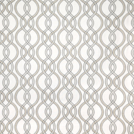 Across The Room Silver by Carole Designer Fabric Neutral Ground 76% Polyester, 24% Cotton India 9 1/4" V, 13" H 52"" - Swanky Fabrics -