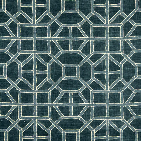 Gate House Slate by Carole Fabric Making Waves 75% Cotton, 25% Linen-Soil Repellent 9,000 Wyzenbeek Double Rubs 12 1/2" V, 13 3/4" H 55" - Fabric Carolina -