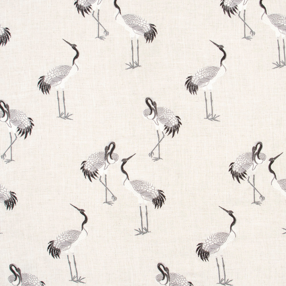 Heron Slate by Carole Fabric White Smoke 86% Polyester, 9% Rayon, 5% Linen China Passes 73,000 Double Rubs Wyzenbeek Horizontal: 13.5 and Vertical: 15.5 54 - Fabric Carolina -