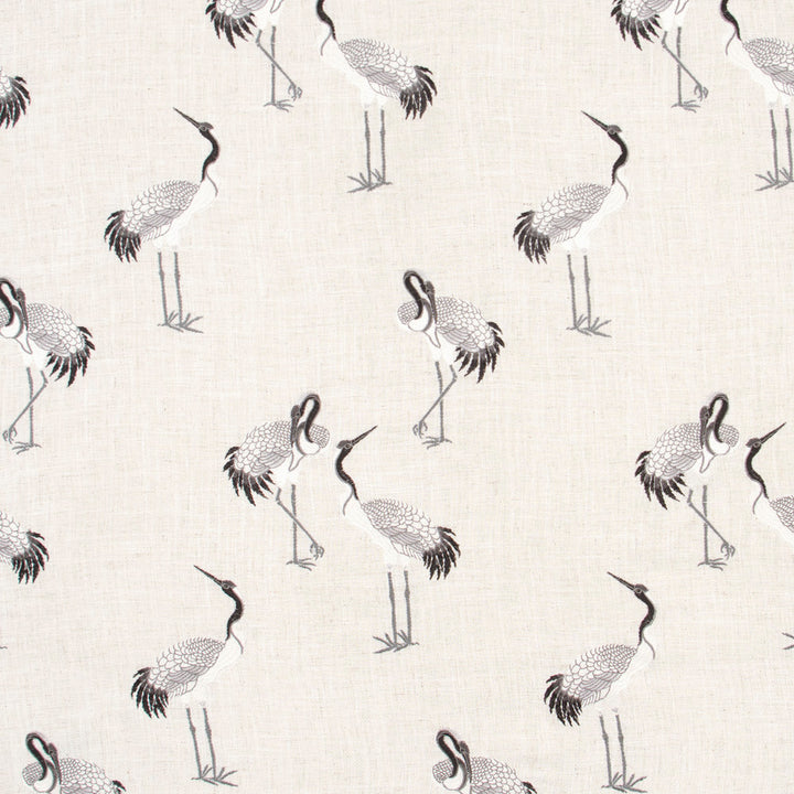 Heron Slate by Carole Fabric White Smoke 86% Polyester, 9% Rayon, 5% Linen China Passes 73,000 Double Rubs Wyzenbeek Horizontal: 13.5 and Vertical: 15.5 54 - Fabric Carolina -