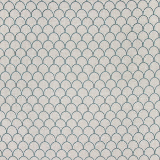 Around The Bend Spa by Carole Fabric Seamist 88% Polyester, 7% Rayon, 5% Linen China Passes 60,000 Double Rubs Wyzenbeek Horizontal: 2 3/4" and Vertical: 4" 54" - Fabric Carolina -