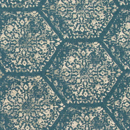Royal Seal Marine by Carole Fabric Blue Forest 100% Polyester Turkey N/A Horizontal: 14" and Vertical: 7 3/4" V 54" - Fabric Carolina -