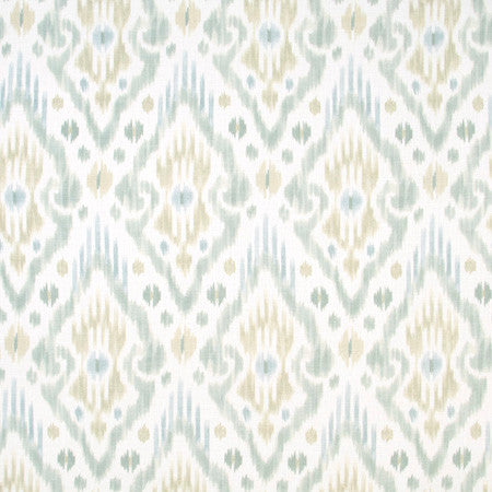 Trade Show Ecru by Carole Fabric Blue Forest 70% Viscose, 30% Linen Spain Passes 30,000 Double Rubs Wyzenbeek </p><p>Repeat: 26 1/2" V, 13 1/2" H 54" - Fabric Carolina -