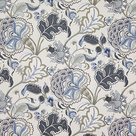 Boca Grande Blue by Carole Fabric Dewdrop 59% Cotton, 26% Recycled Polyester, 15% Polyester China 50,000 WYZENBEEK DOUBLE RUBS 24 1/2" V, 14" H HD 54"  - Fabric Carolina -