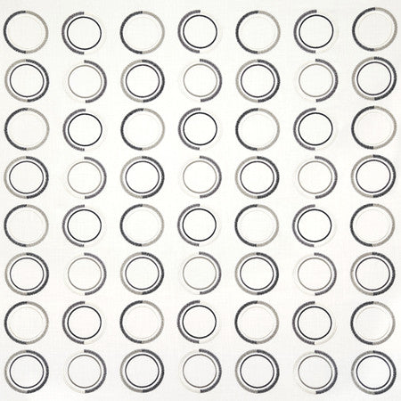 In The Ring Smoke by Carole Designer Fabric Neutral Ground Base: 52% Polyester, 48% Cotton Embr: 100% Polyester India 9 1/4" V, 10 3/4" H 52 1/2"" - Swanky Fabrics -