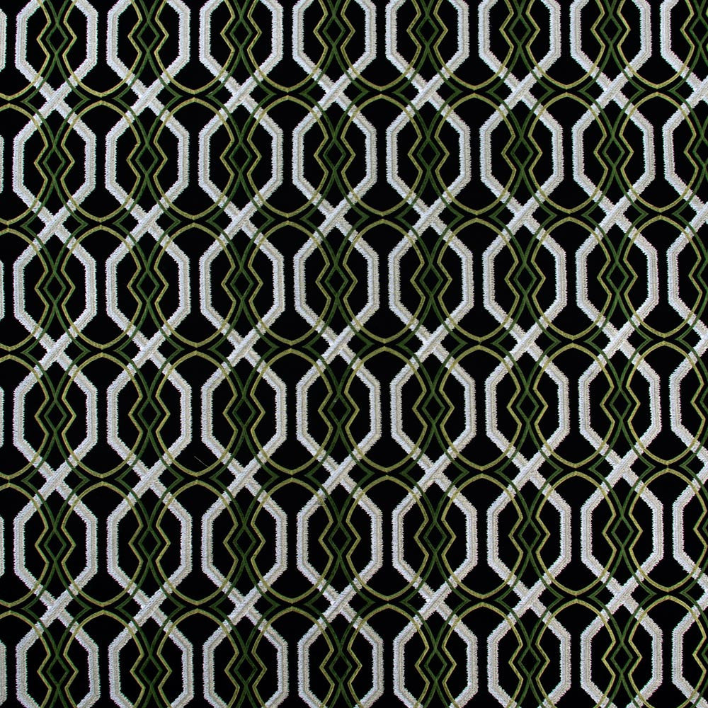 Rivers Connect Midnight by Carole Fabric Onyx & Ivory 63% Cotton, 31% Viscose, 6% Spun Polyester- Softened India N/A Horizontal: 575 and Vertical: 155 52 - Fabric Carolina -
