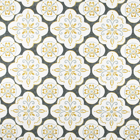 Wonderland Chrome by Carole Fabric Moonstone 100% Cotton Spain 50,000 Wyzenbeek Double Rubs 9" V, 9" H 54"  - Fabric Carolina -