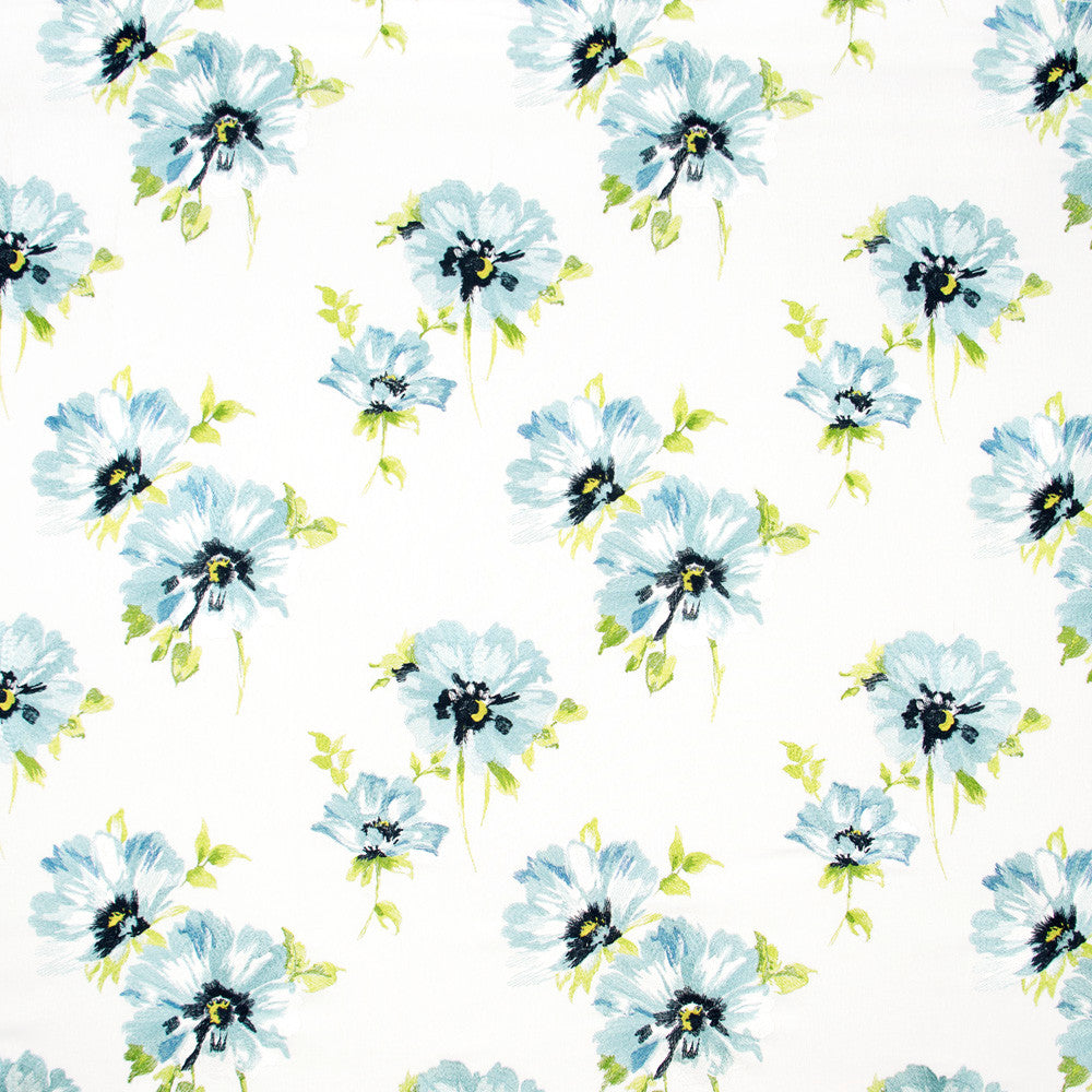 Summer Bloom Aqua by Carole Fabric Blue Forest 100% Cotton India N/A Horizontal: 17125 and Vertical: 15375 5075 - Fabric Carolina -