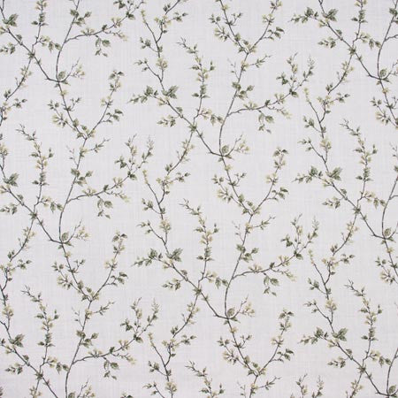 Budding Vine Moonlight by Carole Fabric ONYX & IVORY 90% Cotton, 10% Linen Pakistan Passes 15,000 Double Rubs Wyzenbeek </p><p>Repeat: 18" V, 18" H HD 58" - Fabric Carolina -