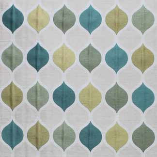 Jeannie Bottle Teal by Carole Fabric Orchard Road 59% Polyester, 41% Viscose INDIA N/A Horizontal: 14" and Vertical: 9-3/4"V 54" - Fabric Carolina -