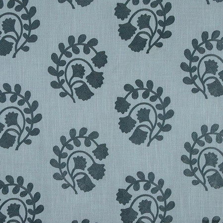 Giant Leap Slate by Carole Fabric Making Waves Base: 50% Cotton, 35% Viscose, 15% Linen Embr: 50% Cotton, 50% Viscose N/A 9 1/2" V, 13 1/2" H 53" - Fabric Carolina -