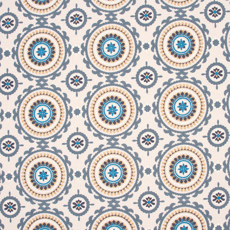 Suzanni Way Azure by Carole Designer Fabric Spearmint 84% Cotton, 16% Polyester India 9 1/2" V, 10 5/8" H 51.5" - Swanky Fabrics -