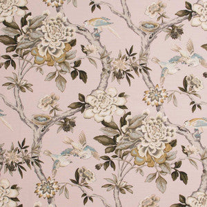 Bird Sanctuary Blush by Carole Fabric