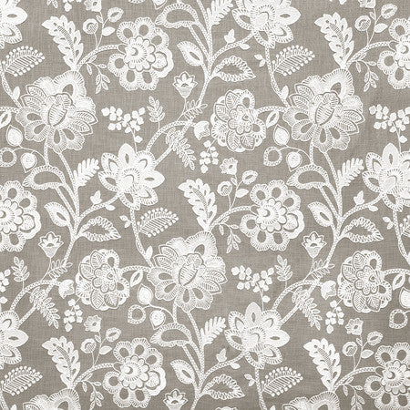 Made With Heart Urban Grey by Carole Fabric Neutral Ground Base: 100% Cotton Embr: 62% Cotton, 38% Viscose India  30 1/2" V, 12 3/4" H HD 52 1/4""  - Fabric Carolina -