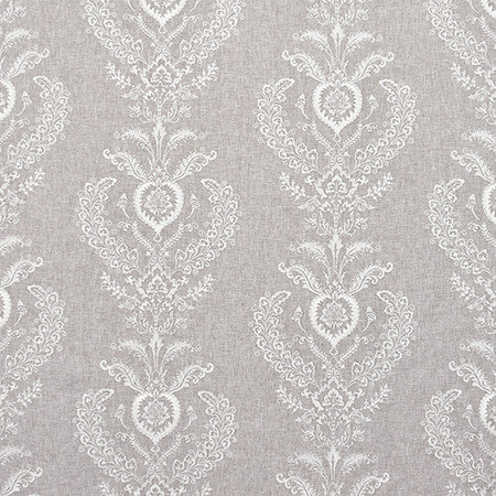With Honor Heather Grey by Carole Fabric Moonstone 64% Polyester, 36% Cotton India  15 3/8" V, 25" H 50.75"  - Fabric Carolina -