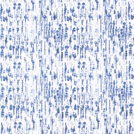 Ink Spots Marine by Carole Fabric Bluebird 100% Cotton Turkey Passes 27,000 Double Rubs Wyzenbeek Horizontal: 13 1/2" and Vertical: 12 1/2" V 54" - Fabric Carolina -