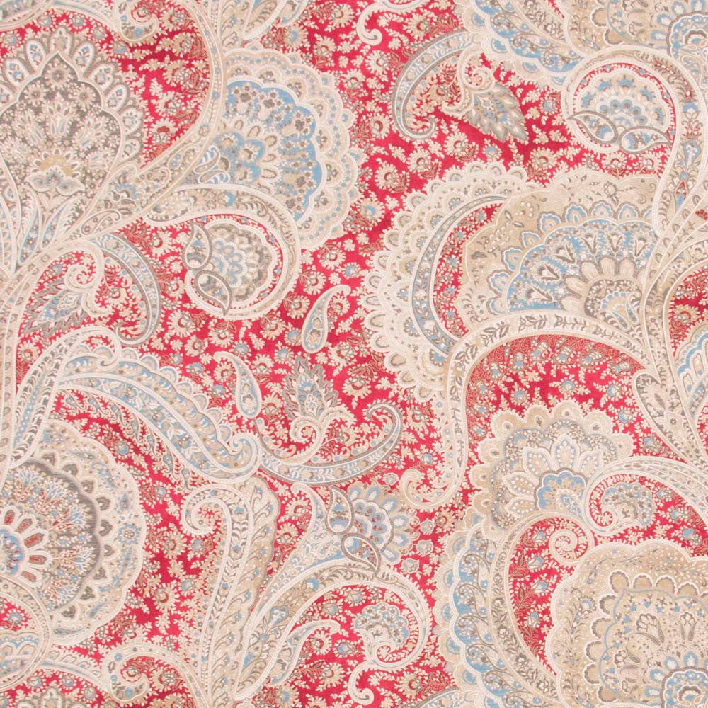 Loyal Patriot Cerise by Carole Fabric Red Sea 100% Cotton South Korea 51,000 Wyzenbeek Double Rubs Horizontal: 27 and Vertical: 25.25 54 - Fabric Carolina -