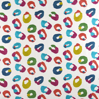 Ring Toss Calypso by Carole Designer Fabric Muse 36% Poly, 26% Cotton, 22% Viscose, 16% Linen China 30,000 Wyzenbeek Double Rubs </p><p>Repeat: 11 3/4" V, 18" H 52" - Swanky Fabrics -