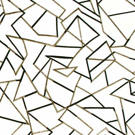 Shattered Glass Ebony by Carole Designer Fabric Modern Edge 100% Polyester India 15 3/8" V, 25 3/8" H 50.75" - Swanky Fabrics -