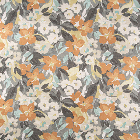 Grand Scheme Urban Grey by Carole Designer Fabric Misty Glen 75% Cotton, 25% Linen- Soil Repellent Pakistan 25" V, 26 3/4" H 54 1/4"" - Swanky Fabrics -