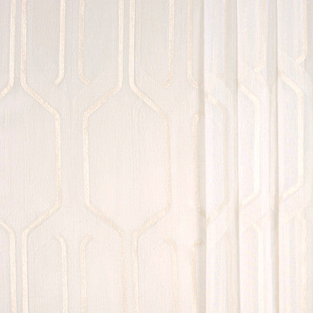Dual Effect Champagne by Carole Fabric Sheer Marvel 100% Polyester TURKEY N/A 22 1/4" V, 9" H 120"  - Fabric Carolina -