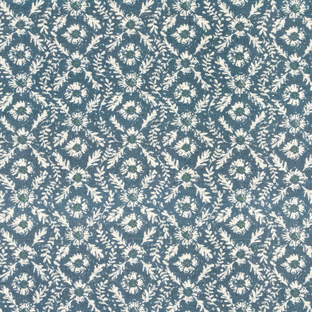 Nature Reserve Indigo by Carole Designer Fabric Making Waves 85% Cotton, 15% Linen 45,000 Martindale Circular Rubs 9" V, 4 1/8" H 54" - Swanky Fabrics -