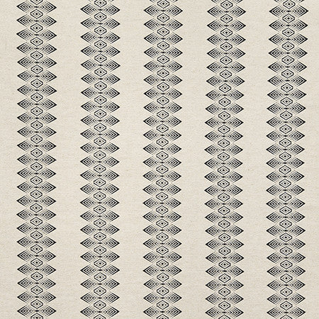 Will It End Ebony by Carole Fabric Earth & Stone Base: 38% Viscose, 31% Polyester, 31% Linen. Embr: 100% Rayon China  1" V, 5" H 54"  - Fabric Carolina -