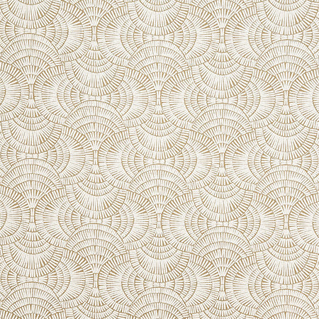 Fan Over Nomad by Carole Fabric Evergreen 85% Cotton, 15% Linen Pakistan  13 1/2" V, 13 1/2" H 54"  - Fabric Carolina -