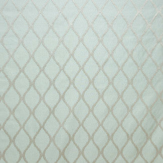 Timepiece Seafoam by Carole Fabric Watercolor Charm 87% Viscose, 13% Polyester India N/A 4 3/4" V, 3 1/4" H 52"  - Fabric Carolina -
