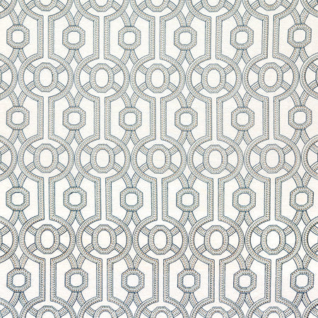 Park Circle Imperial by Carole Designer Fabric Misty Glen Base: 71% Polyester, 29% Cotton Embr: 100% Polyester India 9 1/2" V, 6 1/2" H 52"" - Swanky Fabrics -