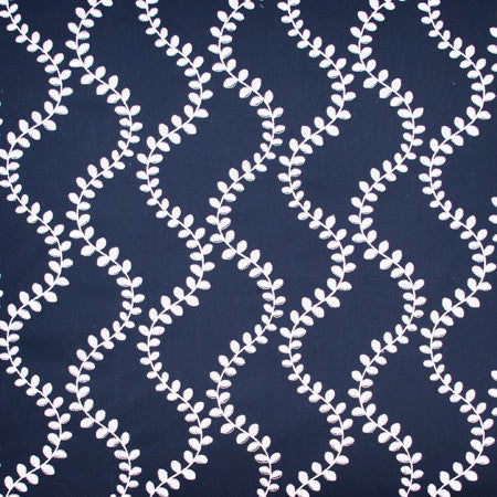 Come To Life Navy by Carole Designer Fabric Bluebird 100% Cotton India 7 5/8" V, 13" H 52" - Swanky Fabrics -