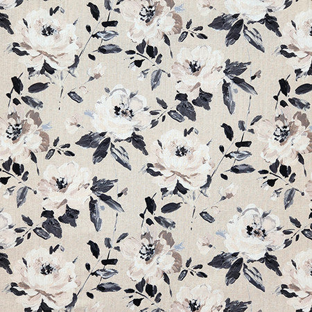 Trust Your Heart Ashen by Carole Designer Fabric Earth & Stone 100% Polyester India 60,000 WYZENBEEK DOUBLE RUBS 25" V, 13 1/2" H HD 55" - Swanky Fabrics -