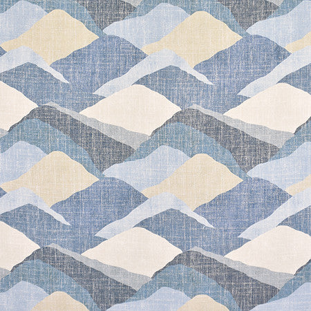Taken Up Coastal by Carole Fabric Bluebell 36% Polyester, 26% Cotton, 22% Viscose, 16% Linen China  13 1/2" V, 13 1/2" H 55"  - Fabric Carolina -