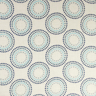 Fireballs Aqua by Carole Fabric Evolution 55% Linen, 45% Rayon China Passes 30,000 Double Rubs Wyzenbeek Horizontal: 8 1/4" and Vertical: 7 3/4" 52" - Fabric Carolina -