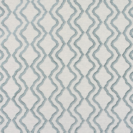 Follow Me Glacier by Carole Fabric Bluebell 51% Recycled Polyester, 30% Polyester, 12% Cotton, 7% Linen India  4 1/2" V, 7 3/4" H HD 54"  - Fabric Carolina -