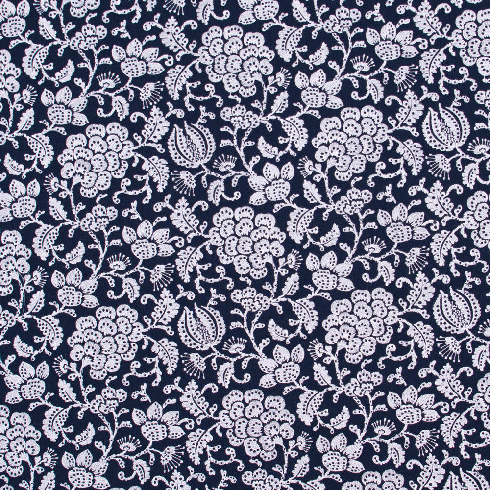 Simply Attractive Navy by Carole Fabric Bluebird 52% Polyester, 48% Cotton India Passes 51,000 Double Rubs Wyzenbeek Horizontal: 13 and Vertical: 9.5 52 - Fabric Carolina -