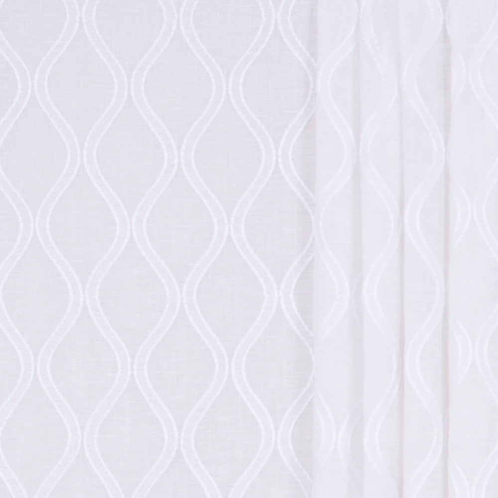 Semicircle Cloud by Carole Designer Fabric Sheer Intrigue 54% Linen, 32% Cotton, 14% Polyester India N/A Horizontal: 3.25 and Vertical: 4.5 52 - Swanky Fabrics -