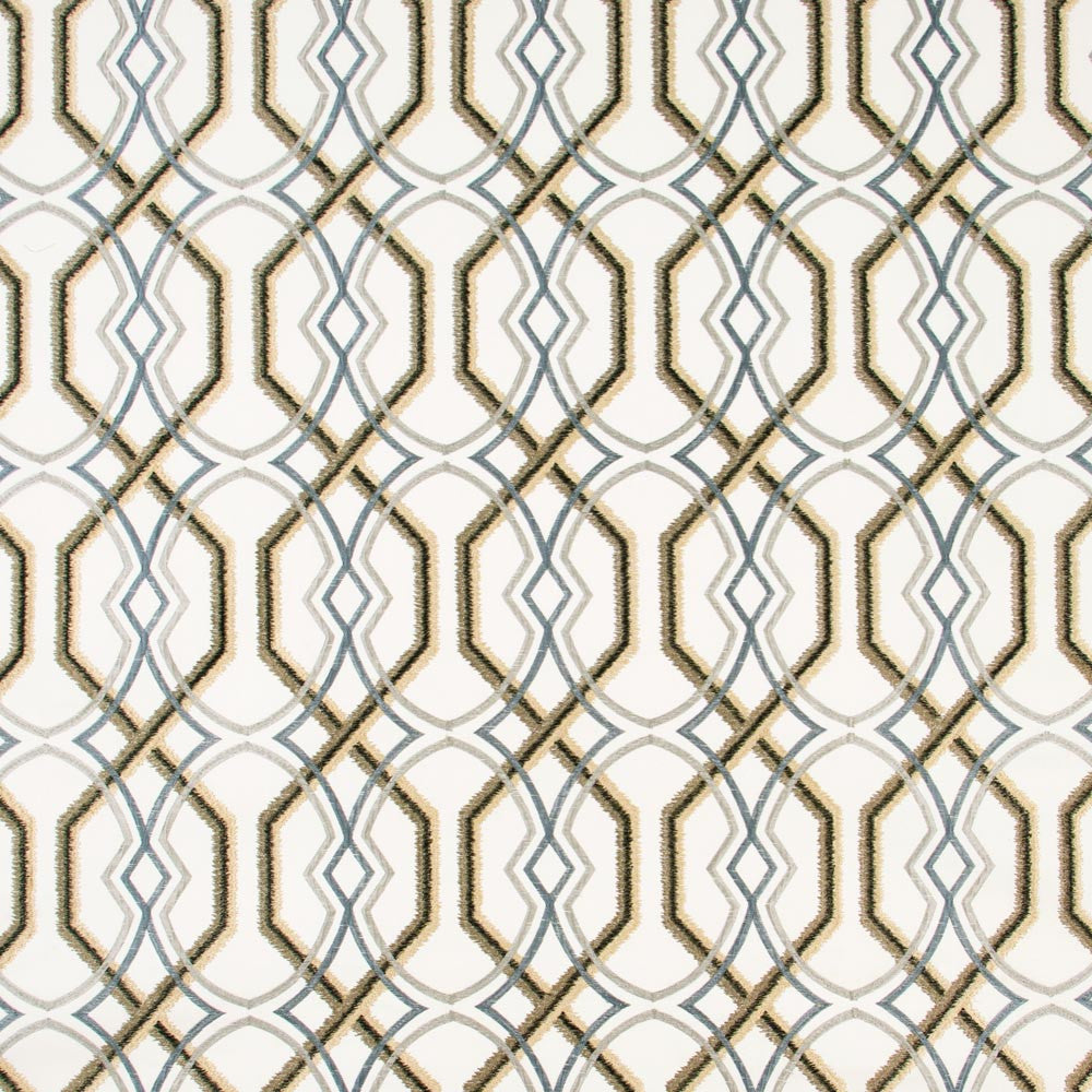 Rivers Connect Pewter by Carole Fabric Onyx & Ivory 63% Cotton, 31% Viscose, 6% Spun Polyester- Softened India N/A Horizontal: 575 and Vertical: 155 52 - Fabric Carolina -