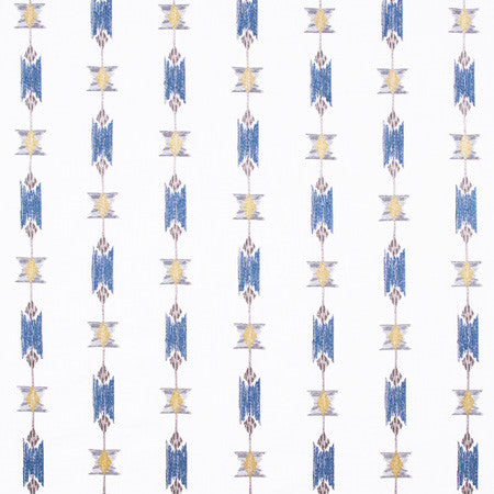 On Your Mark Marine by Carole Fabric Bluebird 100% Cotton India N/A </p><p>Repeat: 7 5/8" V, 8 5/8" H 50" - Fabric Carolina -