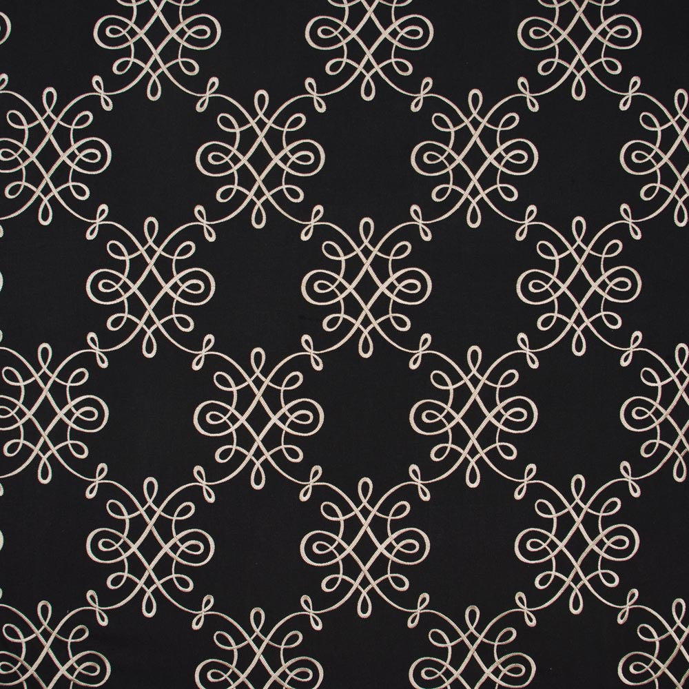 State Of Grace Black by Carole Fabric Onyx & Ivory 60% Polyester, 30% Cotton, 10% Linen India N/A Horizontal: 13 and Vertical: 1575 50 - Fabric Carolina -