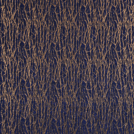 Winter Branches Royal by Carole Designer Fabric Blue Steel 92% Polyester, 8% Metallic India N/A </p><p>Repeat: 8 1/2" V, 6 3/4" H 57" - Swanky Fabrics -