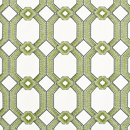 Graceful Gate Grass by Carole Fabric Jade 100% Polyester India 15,000 Wyzenbeek Double Rubs 6 1/2" V, 6 3/4" H 53.5"  - Fabric Carolina -