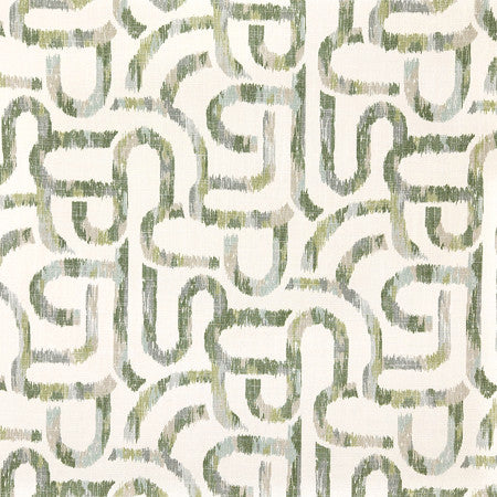 Busy Schedule Celadon by Carole Fabric Misty Glen 36% Polyester, 26% Cotton, 22% Viscose, 16% Linen China  27" V, 13" H HD 55""  - Fabric Carolina -