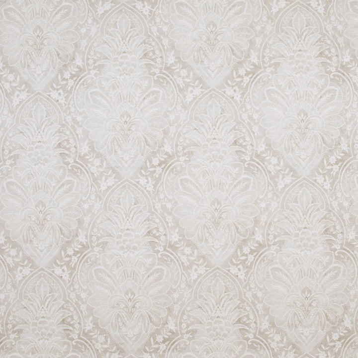 Among Friends Sterling by Carole Fabric White Smoke 100% Polyester Spain Passes 18,000 Circular Rubs Martindale Horizontal: 18.125 and Vertical: 25 54 - Fabric Carolina -