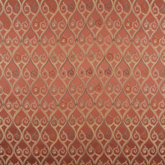 Coattails Copper by Carole Fabric Lucky Ones 100% Polyester China Passes 20,000 Double Rubs Wyzenbeek Horizontal: 15" and Vertical: 12 1/8" V 58" - Fabric Carolina -